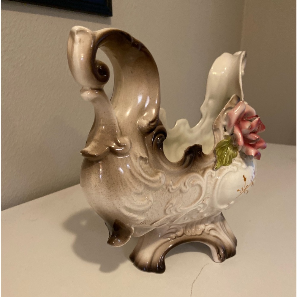 Vintage Capodimonte Italian Porcelain floral vase